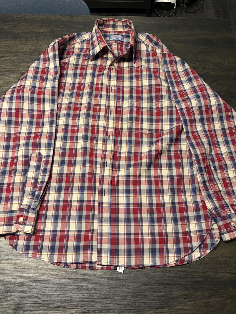 Vintage Sir Pendleton Wool Plaid Button Down Shirt USA Made